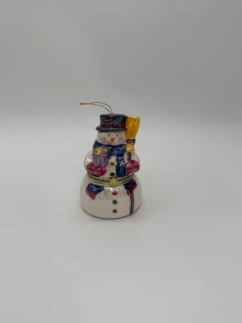 Mr. Christmas “We Wish You A Merry Christmas” Hinged Snowman Musical Ornament