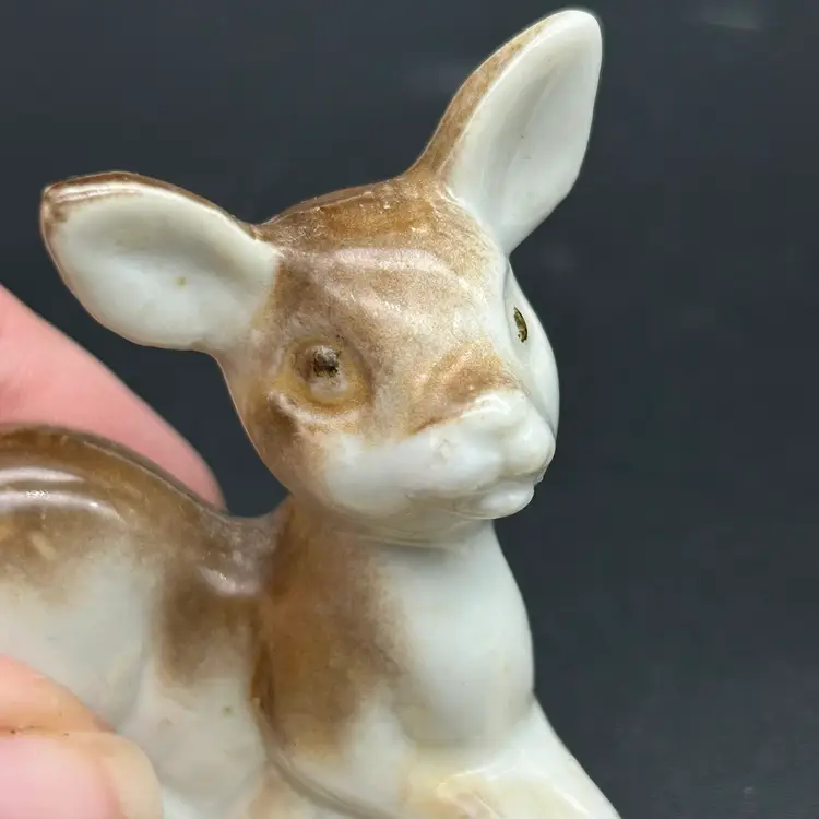 Vintage Porcelain Pottery Deer Japan