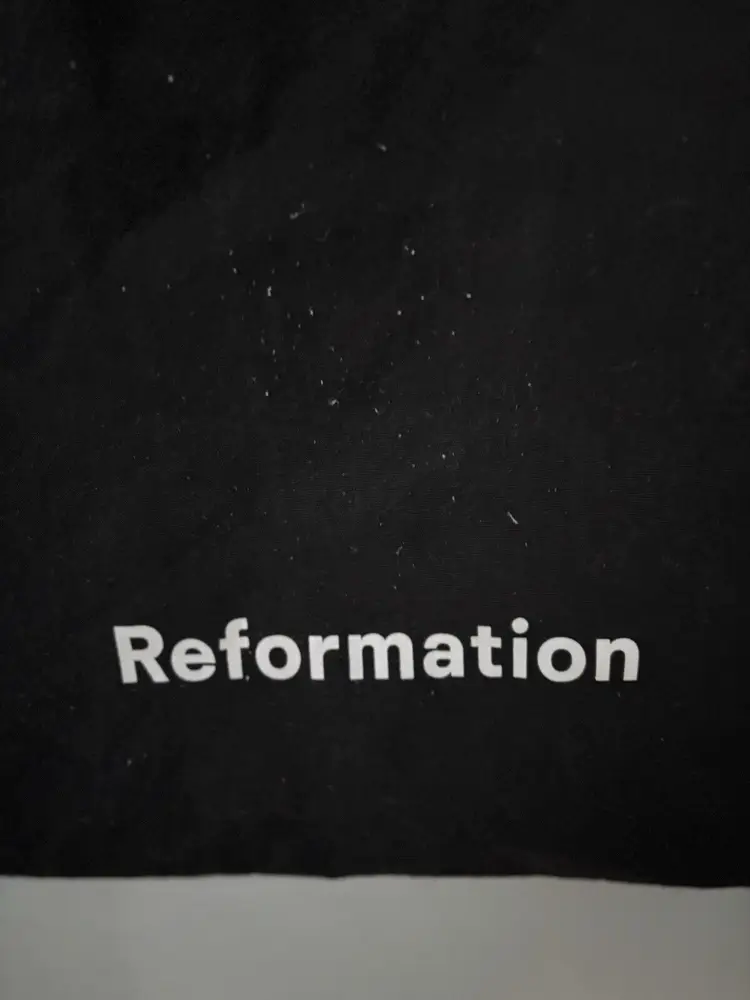 Reformation Black Canvas Medium Size Carryall Tote Bag  Logo 17x15