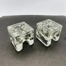 #3407c Pair of Juhava Ri-Jalka Finland Napkin Candle Holders MCM (Choice of 3 sets) Middle Pair in Main Photo