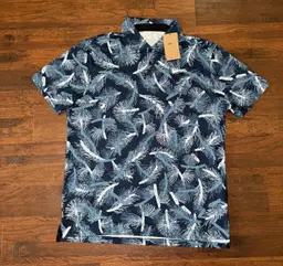 NIKE Dri-Fit Tour Golf Polo Shirt Abstract Pine Tree FQ0402-429 Mens Size Large