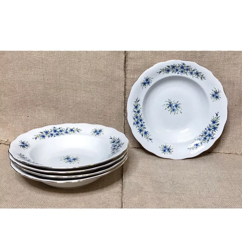 Vintage Favolina China Candia Floral Soup Cereal Bowls Cottage Fairy Core Poland