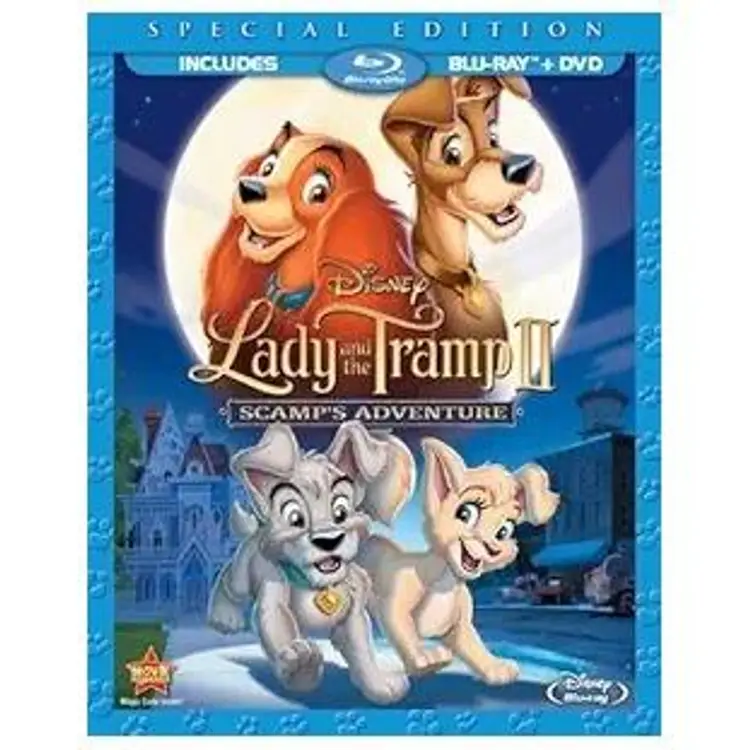 Lady and the Tramp II: Scamp's Adventure Blu-ray + DVD Special Edition LIKE NEW