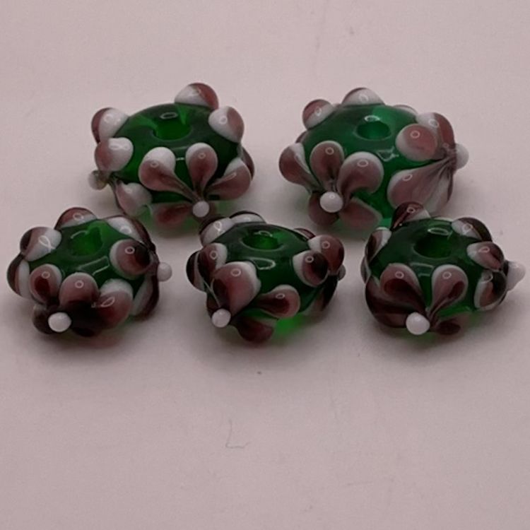 Lampwork Glass Bead Set of 5