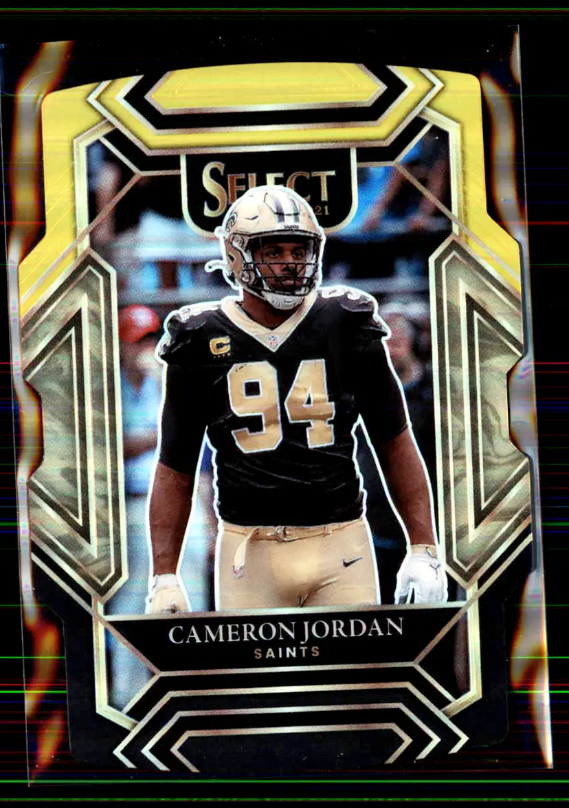 Cameron Jordan 2021 Panini Select Black & Gold Prizm Die Cut #225 - New Orleans Saints - (147-97)