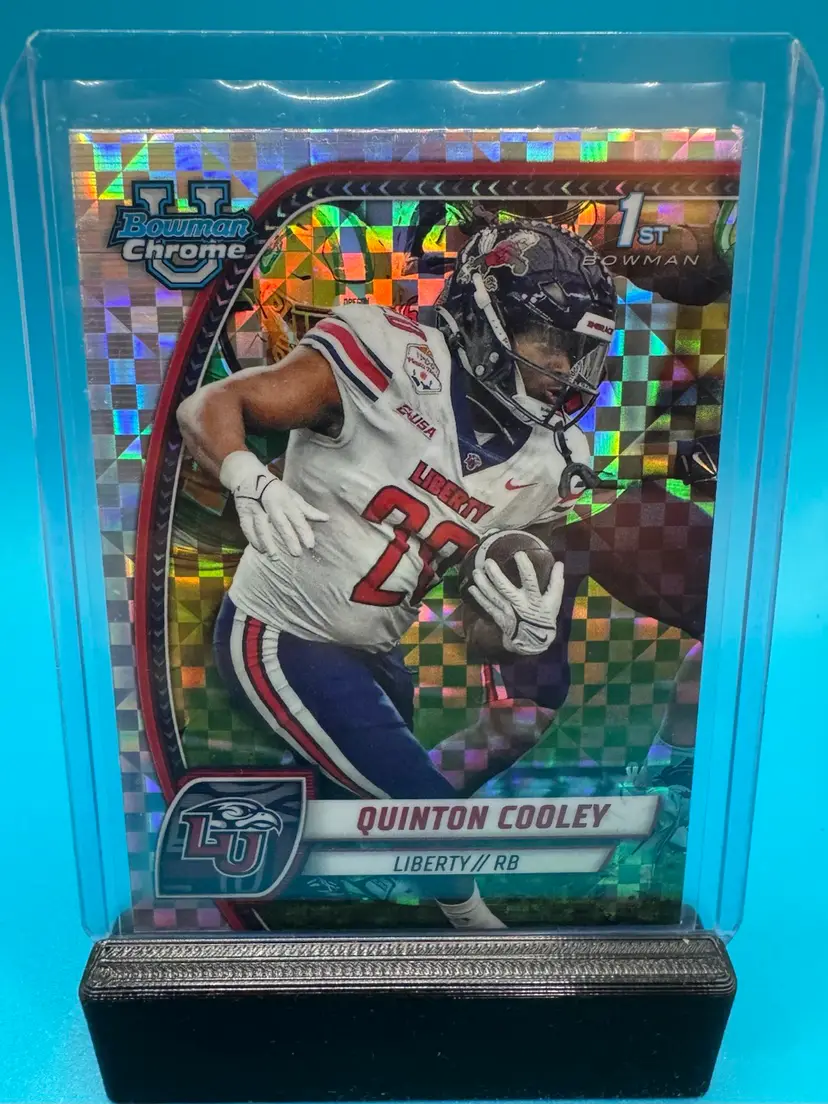 Quentin Cooley 1st Bowman Chrome U X-Fractor Liberty Flames