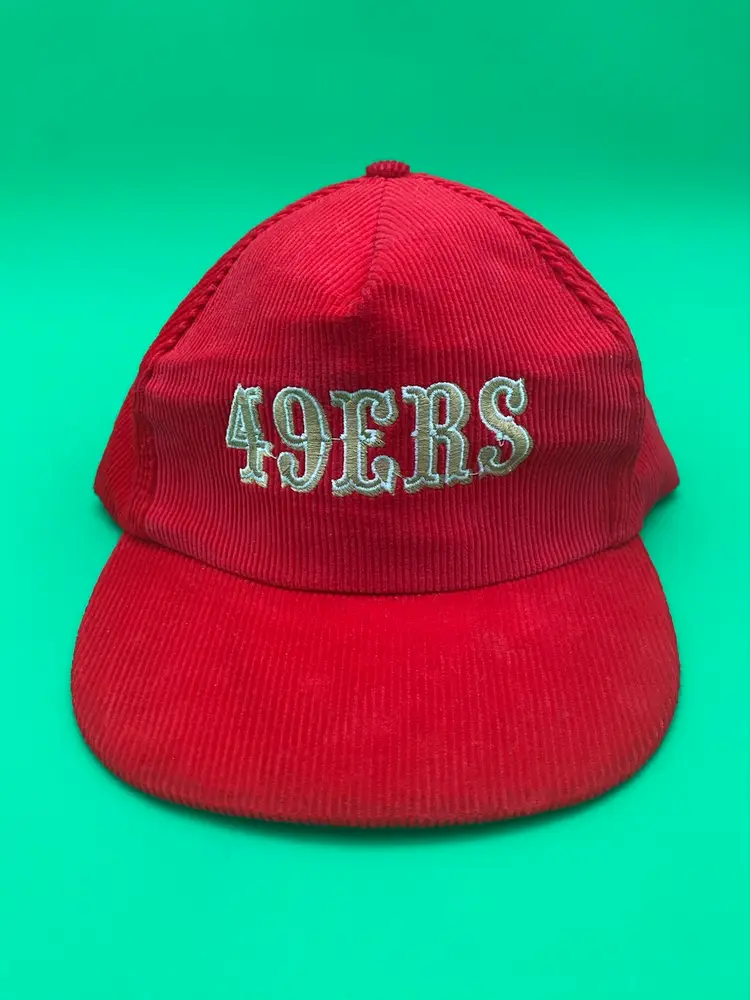 NFL San Francisco 49ers Vintage Adjustable Red Corduroy Snapback Hat