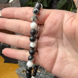 8mm - 01 Riot Row Friendship Bracelet & Charm - Zebra Jasper—PRE ORDER