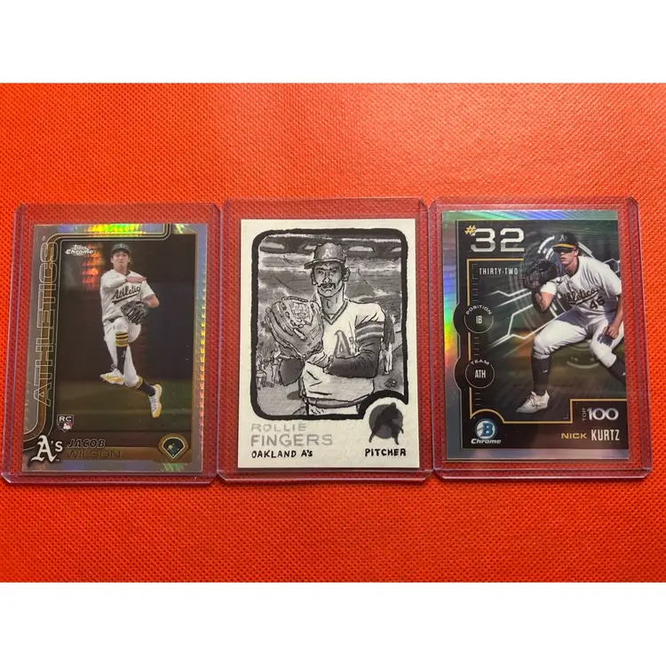 A’s Team Set - Wilson, Fingers, Kurz (inserts)