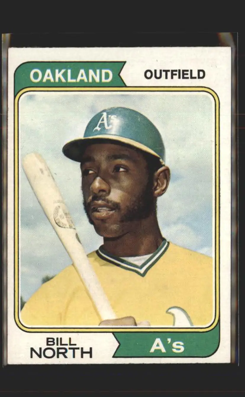 1974 Topps #345 Bill North - (pk5) - Oakland Athletics