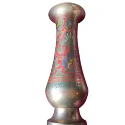 Etched Brass Medium Vase