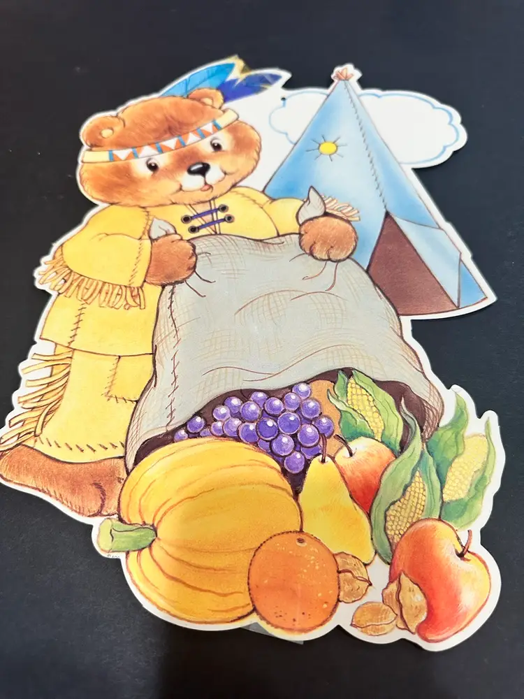 Vintage Thanksgiving Autumn Harvest Die Cut