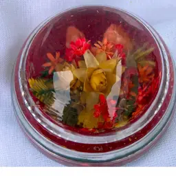 Vintage Dried Flower Paperweight