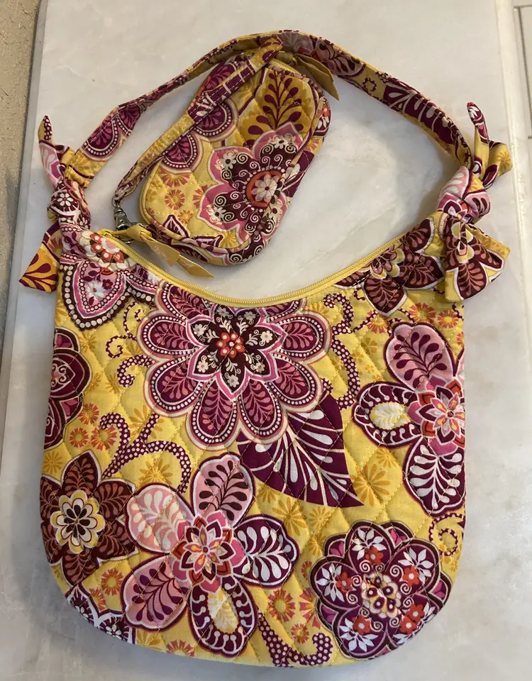 Vera Bradley Purse w/Matching Wristlet Bali Gold Retired in 2009