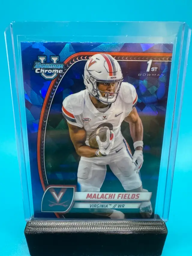 Malachi Fields 1st Bowman Chrome U Sapphire Virginia Cavaliers