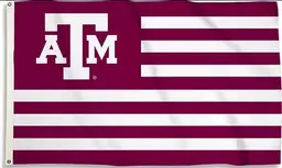 Texas A&M University Aggies Premium 3x5 Feet Flag Banner, Stripes Silk Screen