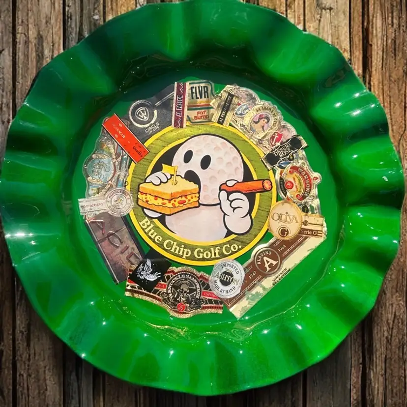 Bogey and Burn Vinyl Ashtray
⛳️ Masters-Inspired Golf Cigar Vinyl Record Ashtray