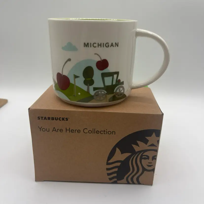 Starbucks You Are Here MICHIGAN Mug 14oz - Retired - New in Box 2017