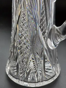 Brilliant cut glass pitcher