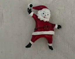 ENAMEL SANTA CLAUS BROOCH