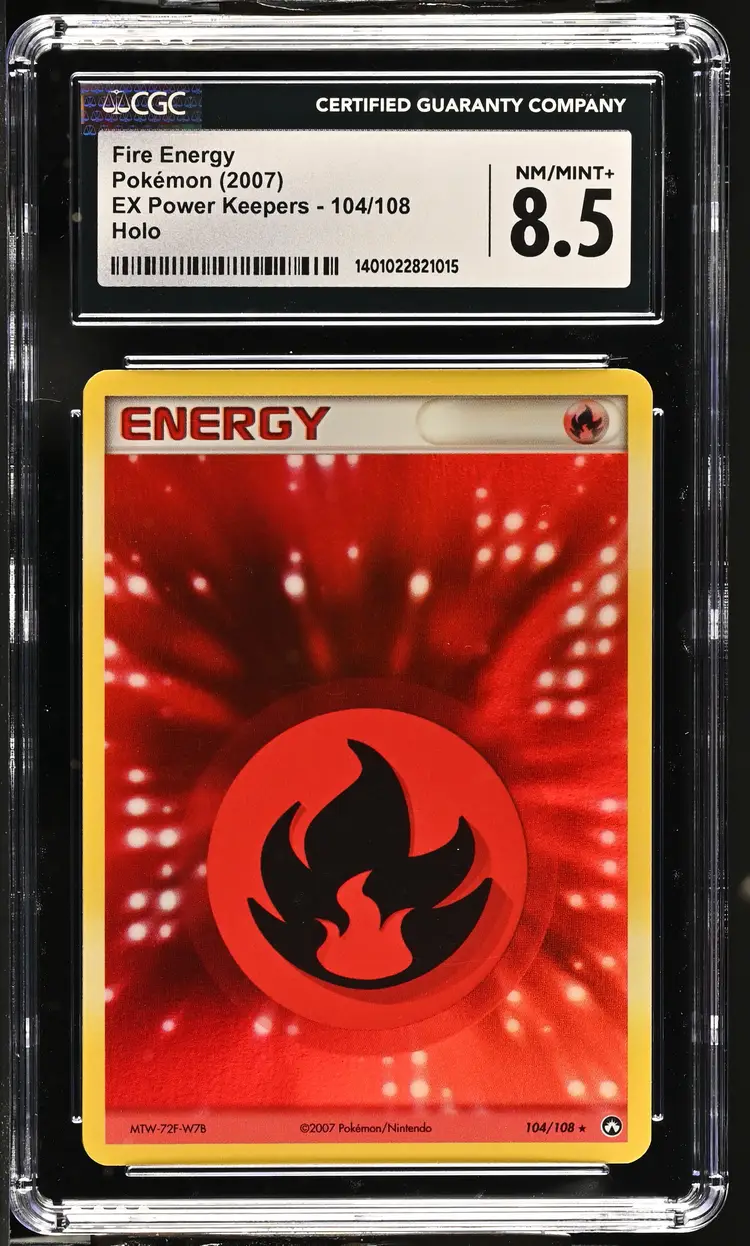 Fire Energy EX Power Keepers Holo Rare CGC 8.5 Pokemon 2007 English