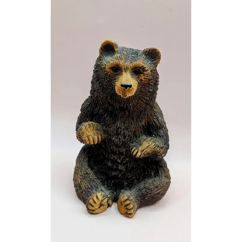 Vintage Bear Figurine Dipinto A Mano Made in Italy