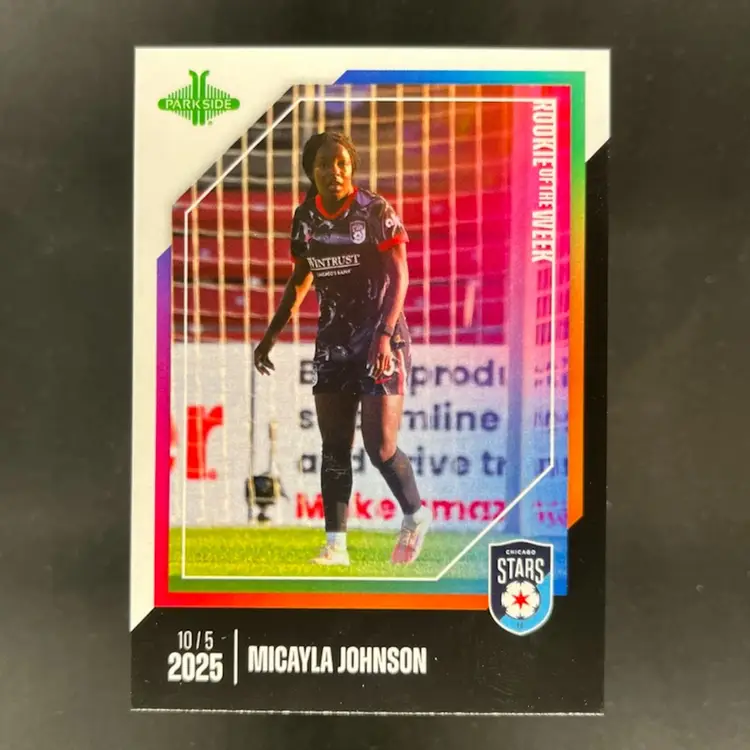 Micayla Johnson 2025 NWSL Parkside Pronto Rookie Of The Week Subscriber Exclusive /210 Soccer Card #ROW23