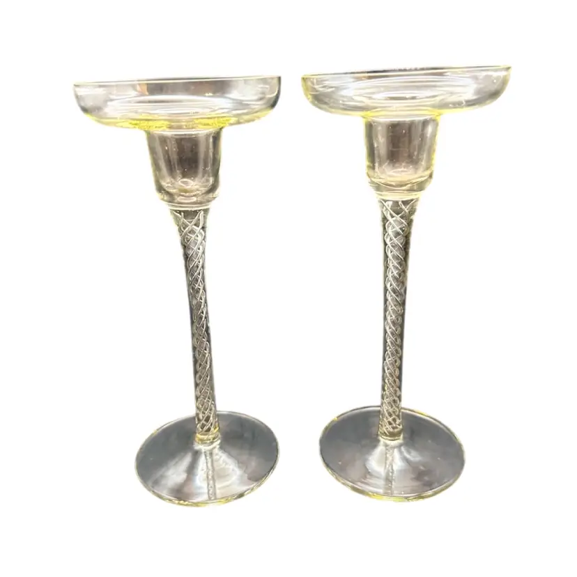 B008 Crystal air twist candlesticks
