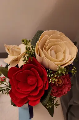 Handmade Wood Flower Bouquet Wedding Bridal