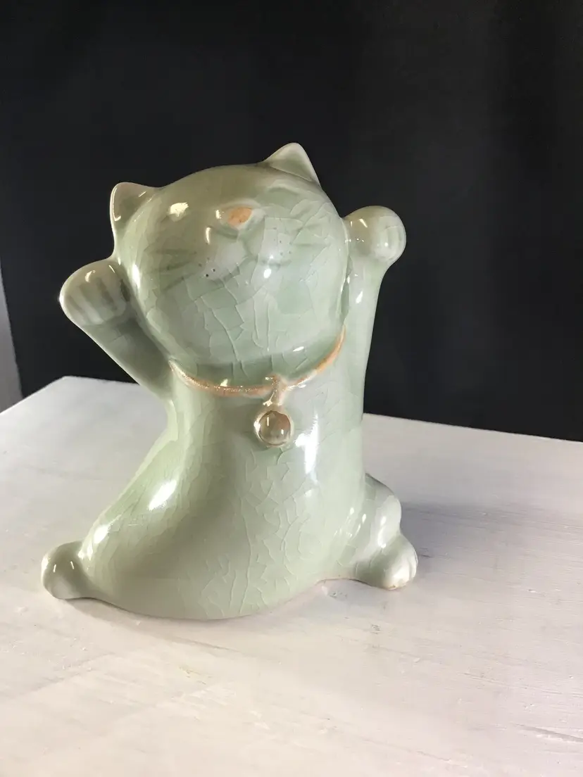 Thai Celadon Ceramic Cat
