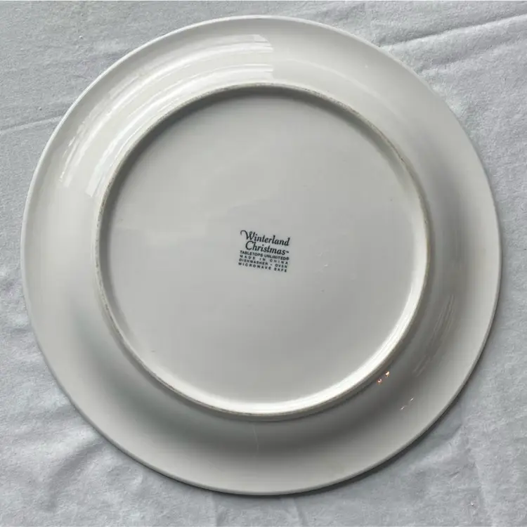 Winterland Christmas Frosty And Son Christmas Plate 10.5”