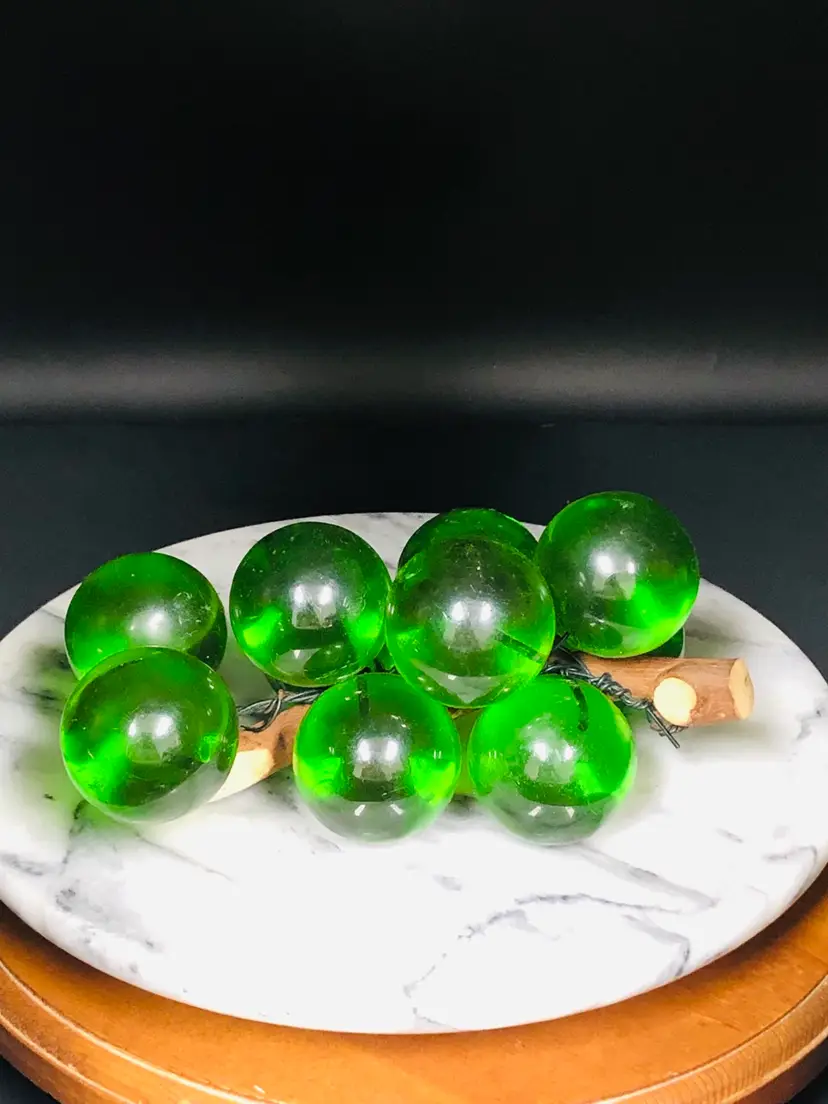 Green Lucite Grapes Mid-Century