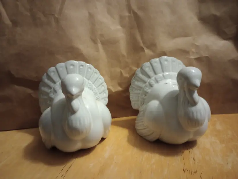 Crate and Barrell turket salt and pepper shakers