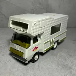 Vintage 1970s Tonka 6” Mini Winnebago RV Camper - Pressed Steel Toy