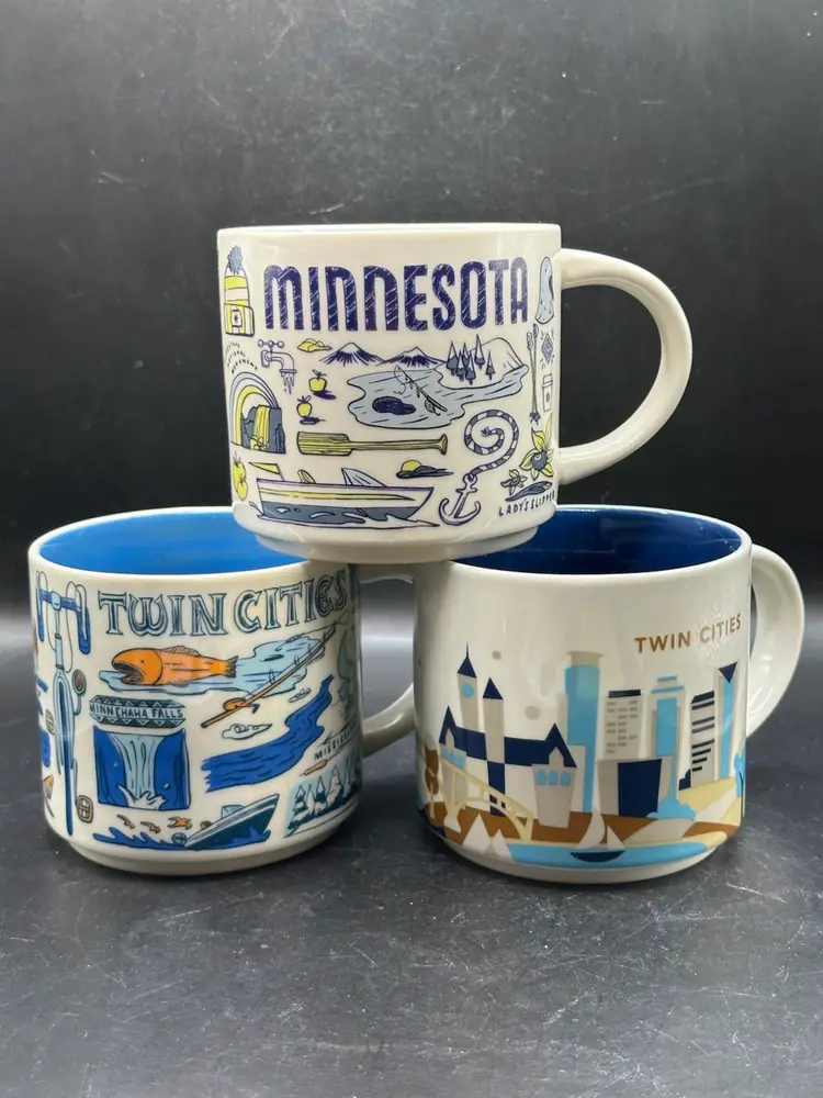 Lot Of 3 You Are Here Minnesota And Twin Cities Mugs