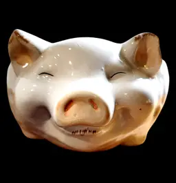 Farmyard Collection Ceramic Pig Serving Bowl or Piglet Planter for Succulents