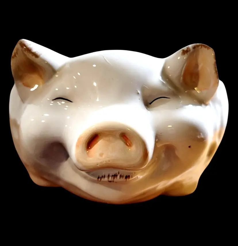 Farmyard Collection Ceramic Pig Serving Bowl or Piglet Planter for Succulents