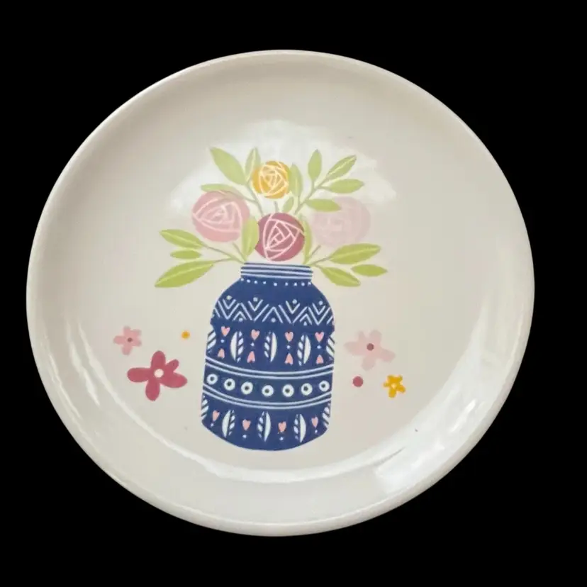 Small Floral Vase Trinket Dish