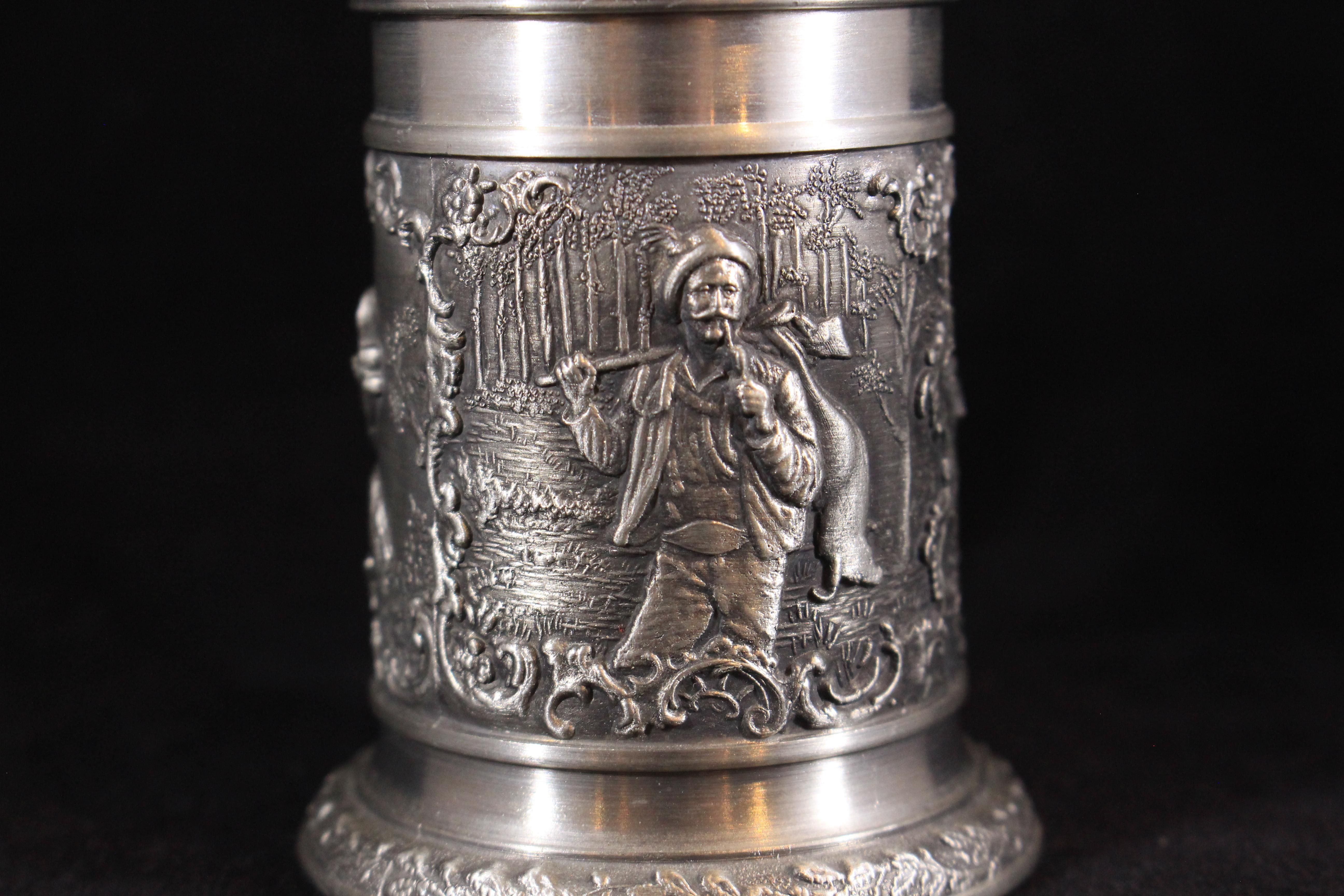 ドイツ軍＊ゼーレンツ＊クロスカントリーガラス杯（実物） Vintage SKS ZINN 95% Pewter German Glass 4 1/4” | eBay