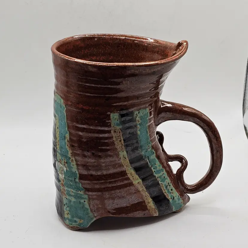 Studio Art Pottery Vase Mug Signed by Ralph Estate Find