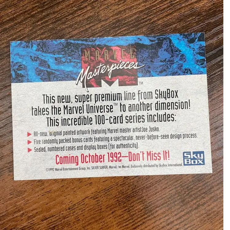 1992 Marvel Masterpiece Silver Surfer Promo