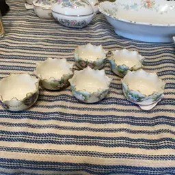 Belleek Willet Salt Cellars Set Of 6