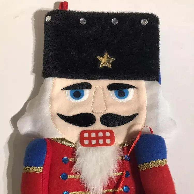 Nutcracker Christmas Stocking Advent Calendar Move The Star 23” Red Blue Gold 3D 
Please read description
(Locaation Box A10)