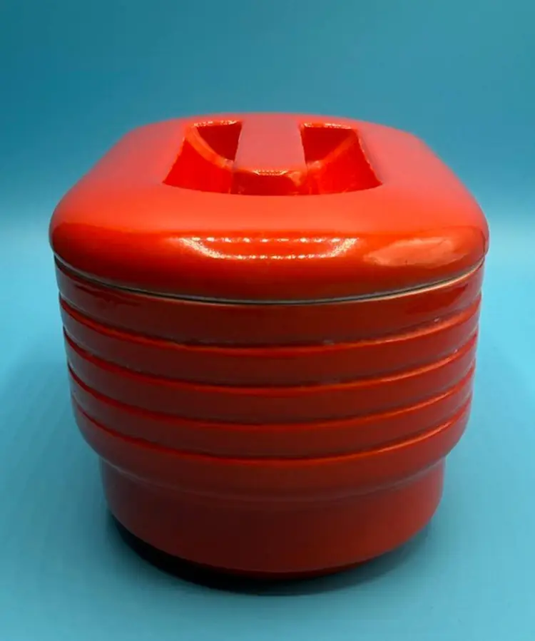 Orange Art Deco Westinghouse Hall China Co. Fridge Box