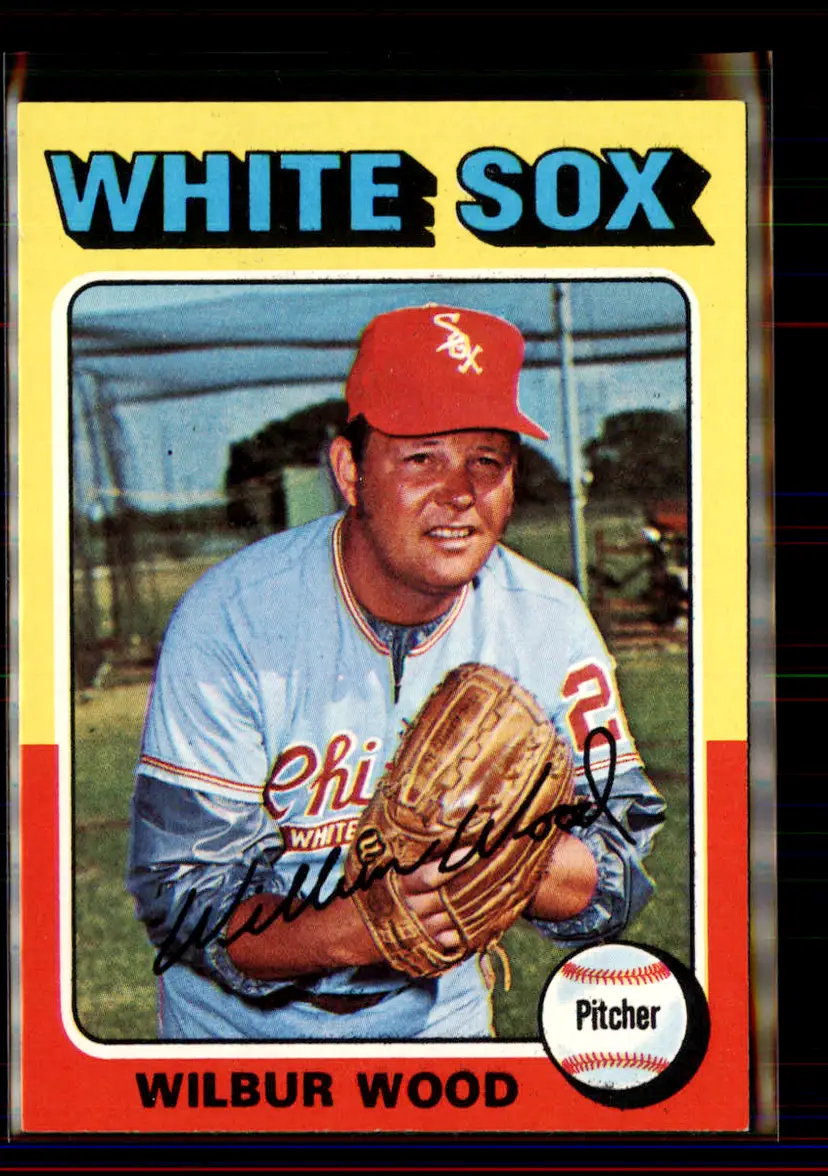 Wilbur Wood 1975 Topps #110 - Chicago White Sox - (pk4-69)