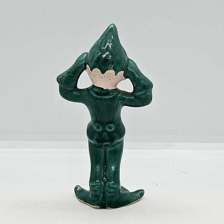 Gilner Green Ceramic Pixie Circa 1950