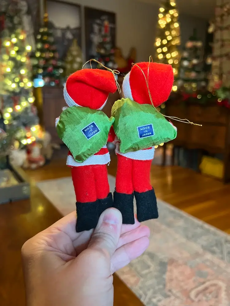 Lot Of 2 Japan Christmas Ornament Pixies