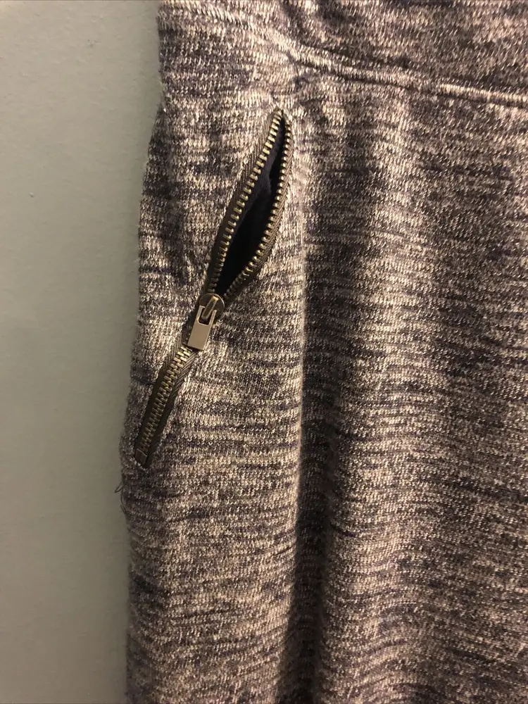 GAP MEN'S  Blue Grey Workout Running Pants With Side Zippered Pockets Medium