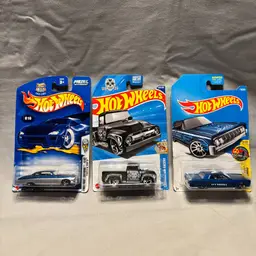 Lot of 3 Hot Wheels Custom Cars and Truck 1/64 Diecast