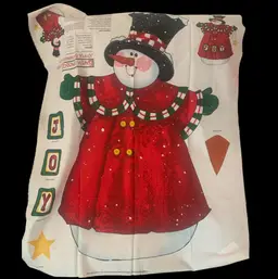 Snowman Wall Hanging Panel Approx. 36 X 33 Inches